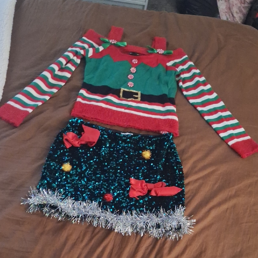 Festive Striped Christmas Outfit